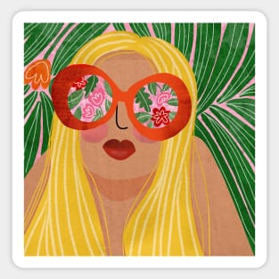 Summer Lady Sticker